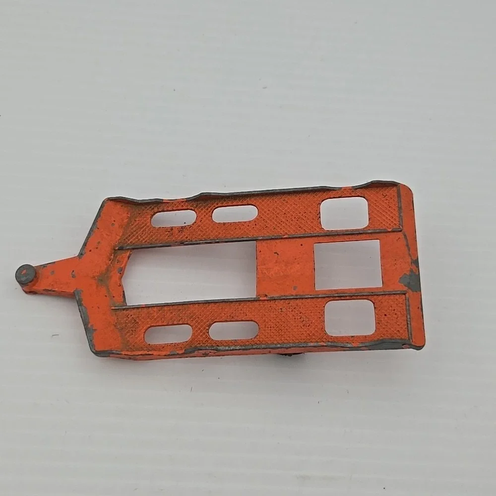 VINTAGE TOOTSIETOY METAL TRAUCK ACCESSORY PULL BEHIND TRAILER HAULER CART ORANGE